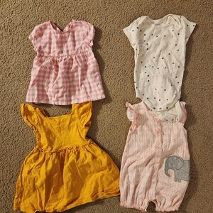 Set of Baby Dresses and Romper